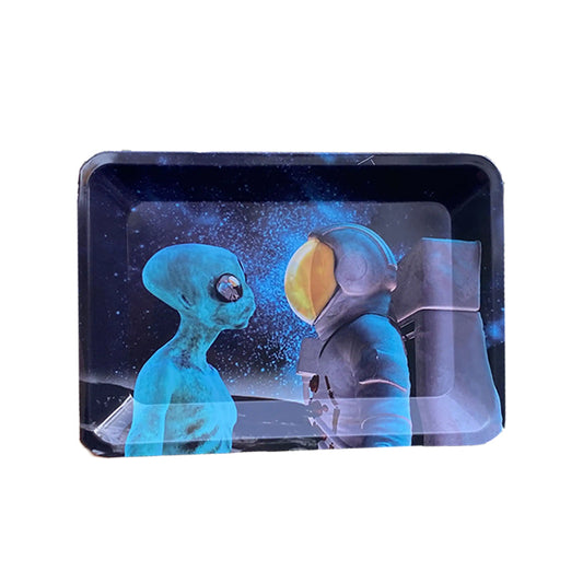 Alien and Astronaut Rolling Tray - Small