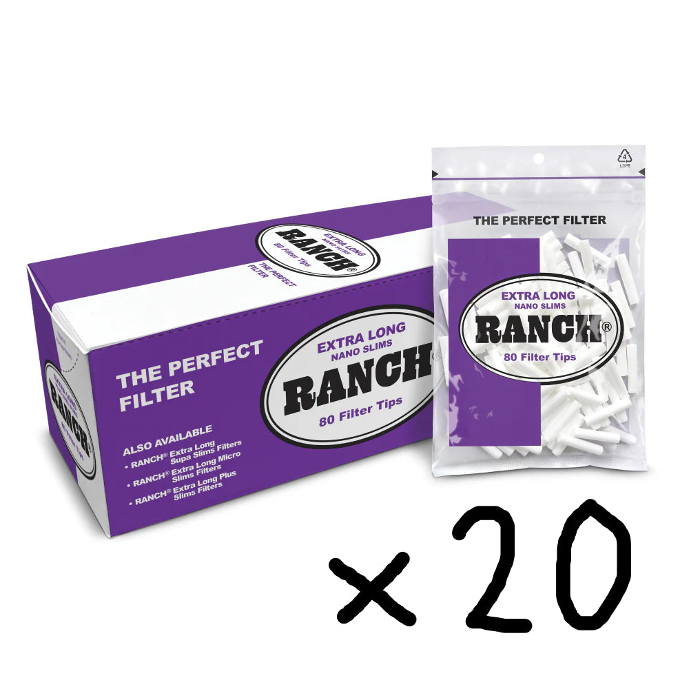 Ranch Filters Extra Long Nano Slim (Box of 12) - 20 Boxes