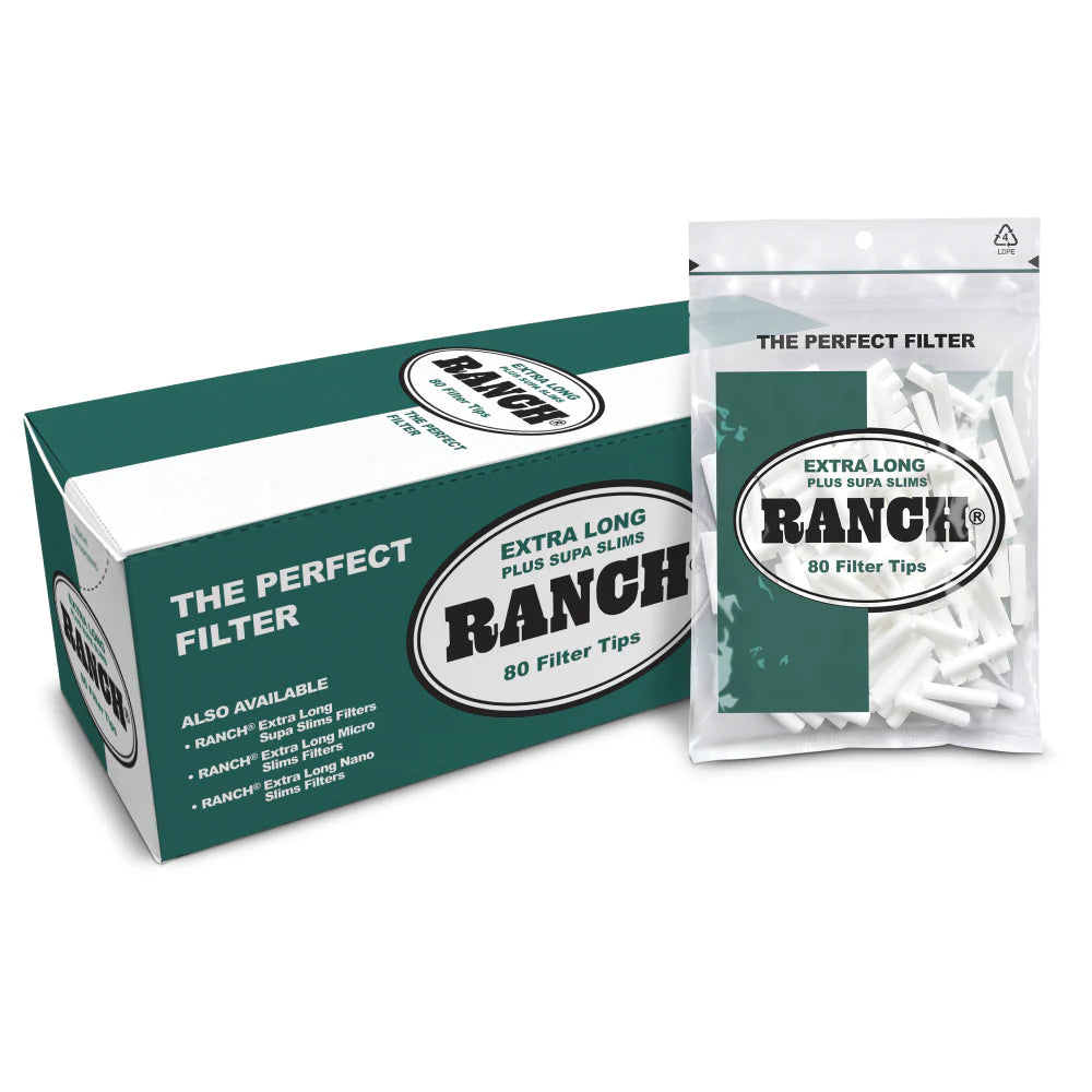 Ranch Filters Extra Long Plus Supa Slim (Box of 10)