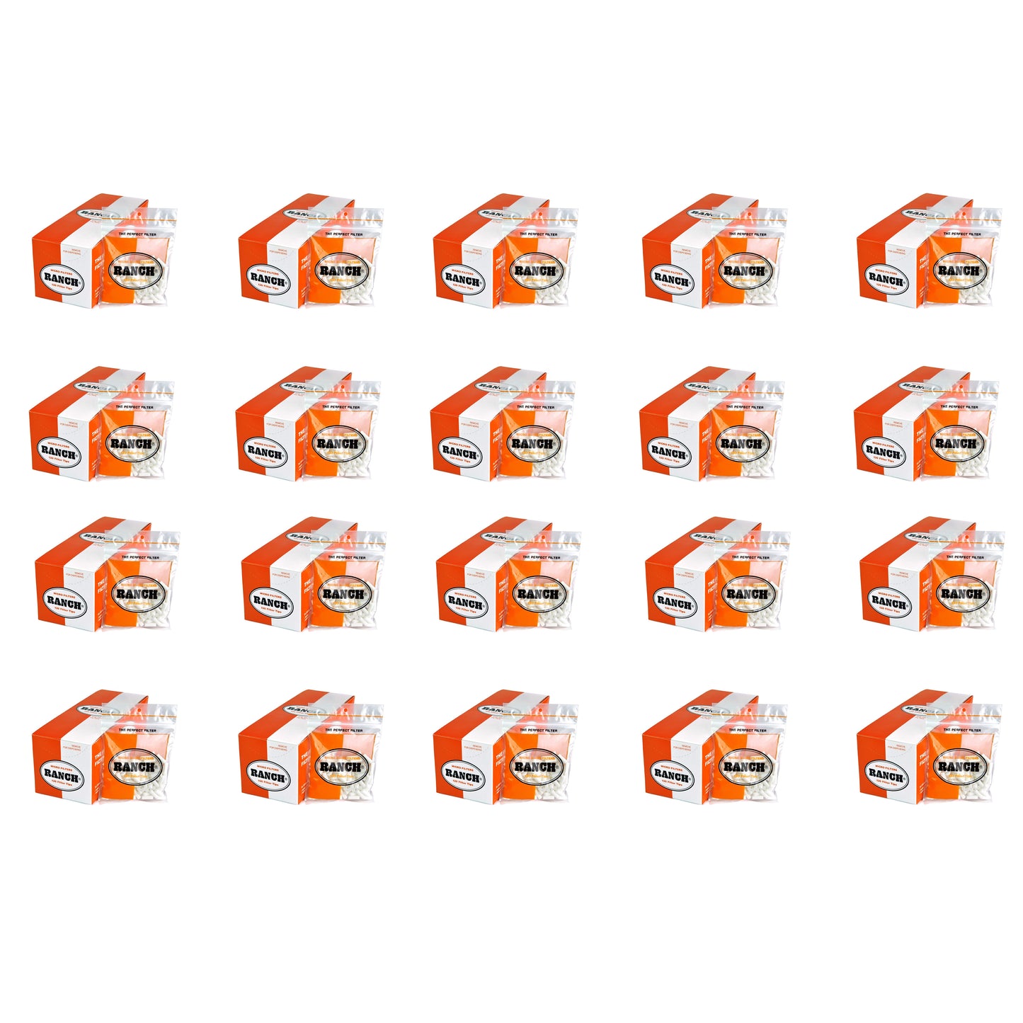 Ranch Filters Micro Slim Orange (Box of 12) - 20 Boxes