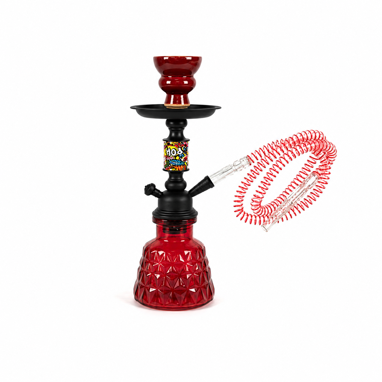 28cm Red Crystal Hookah