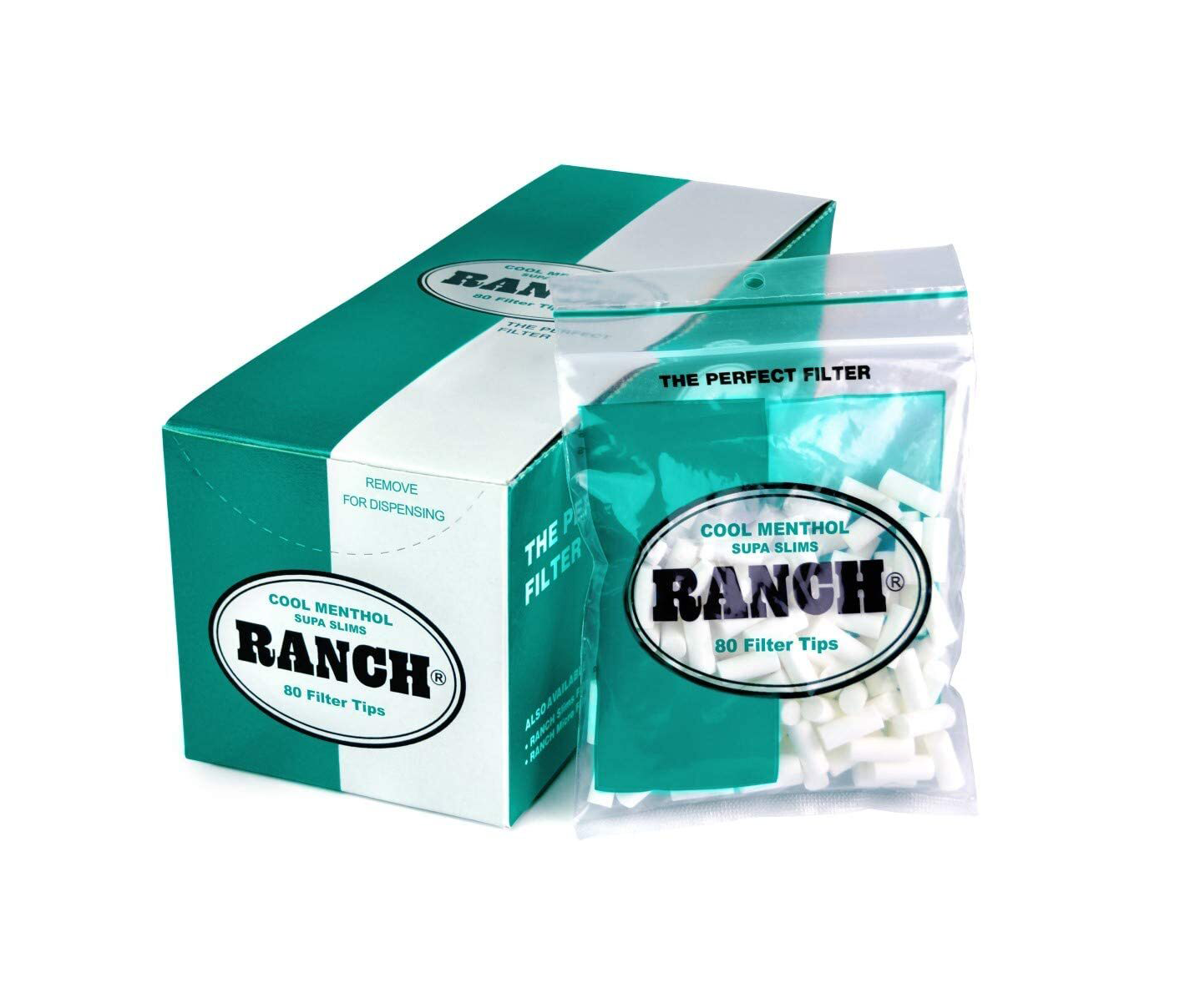 Ranch Filters Cool Menthol Supa Slim (Box of 12) - 20 Boxes