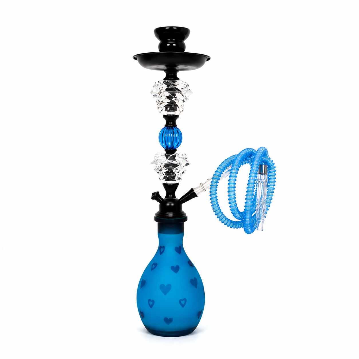 55cm Blue Heart Hookah