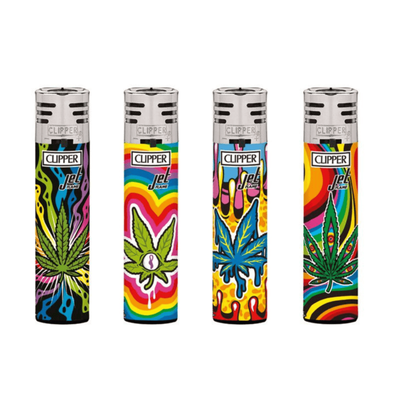 Clipper Jet Lighter - Mazed Leaves (Tray of 48)