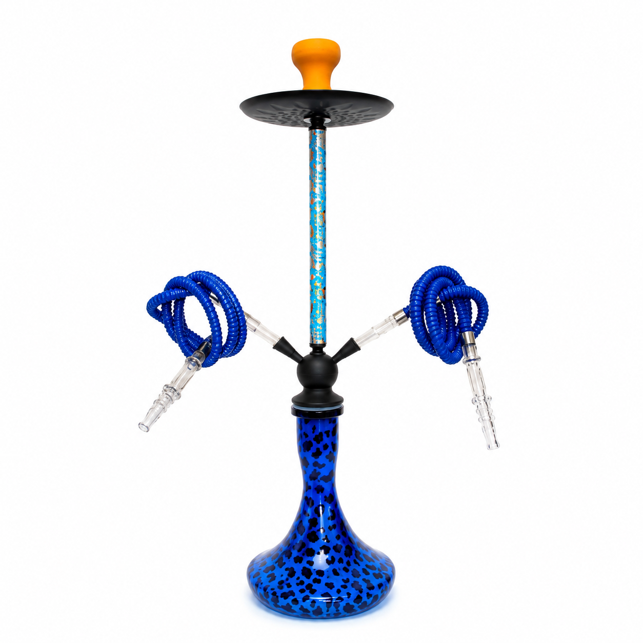75cm Blue Leopard Hookah