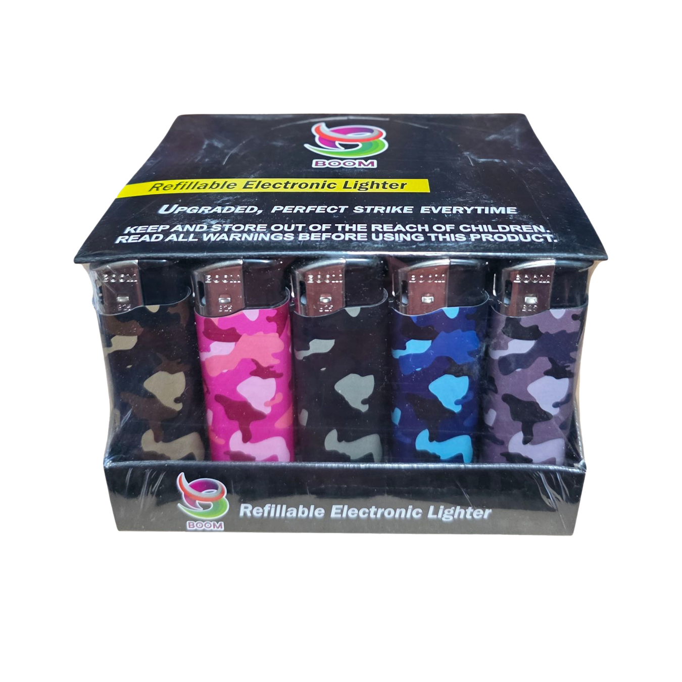 Boom Gas Lighters - Camo (50 Pack)