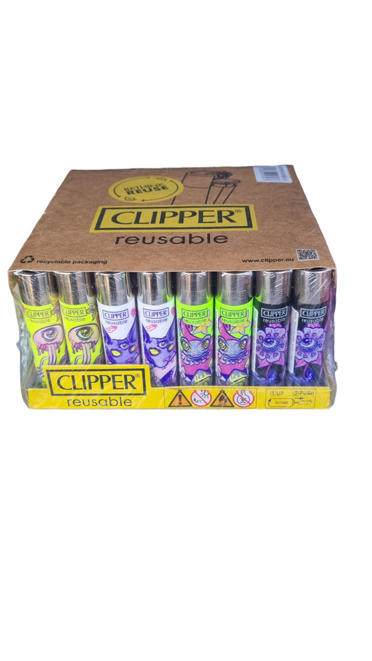 Clipper Lighter - Pyscho Animals (Tray of 48)