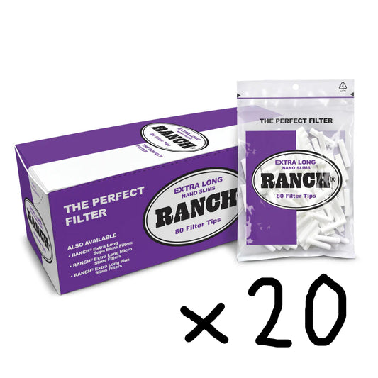 Ranch Filters Extra Long Nano Slim (Box of 12) - 20 Boxes