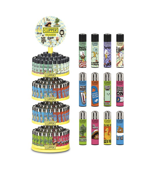 Clipper Lighter - Trendy Sentences (4 Trays with Stand)