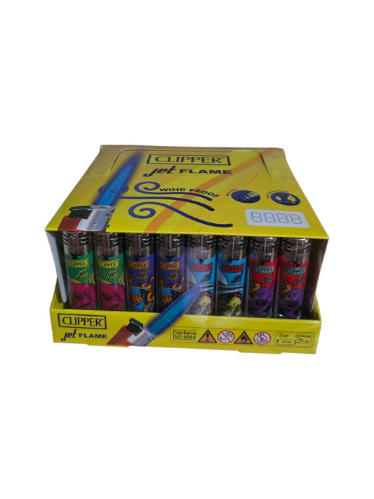 Clipper Jet Lighter - Skulls (Tray of 48)