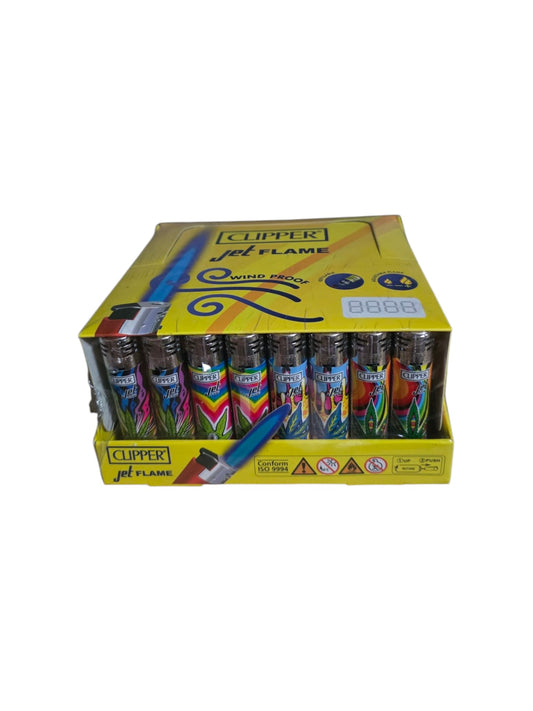 Clipper Jet Lighter - Weed (Tray of 48)