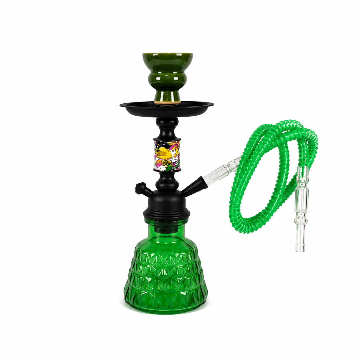 28cm Green Crystal Hookah