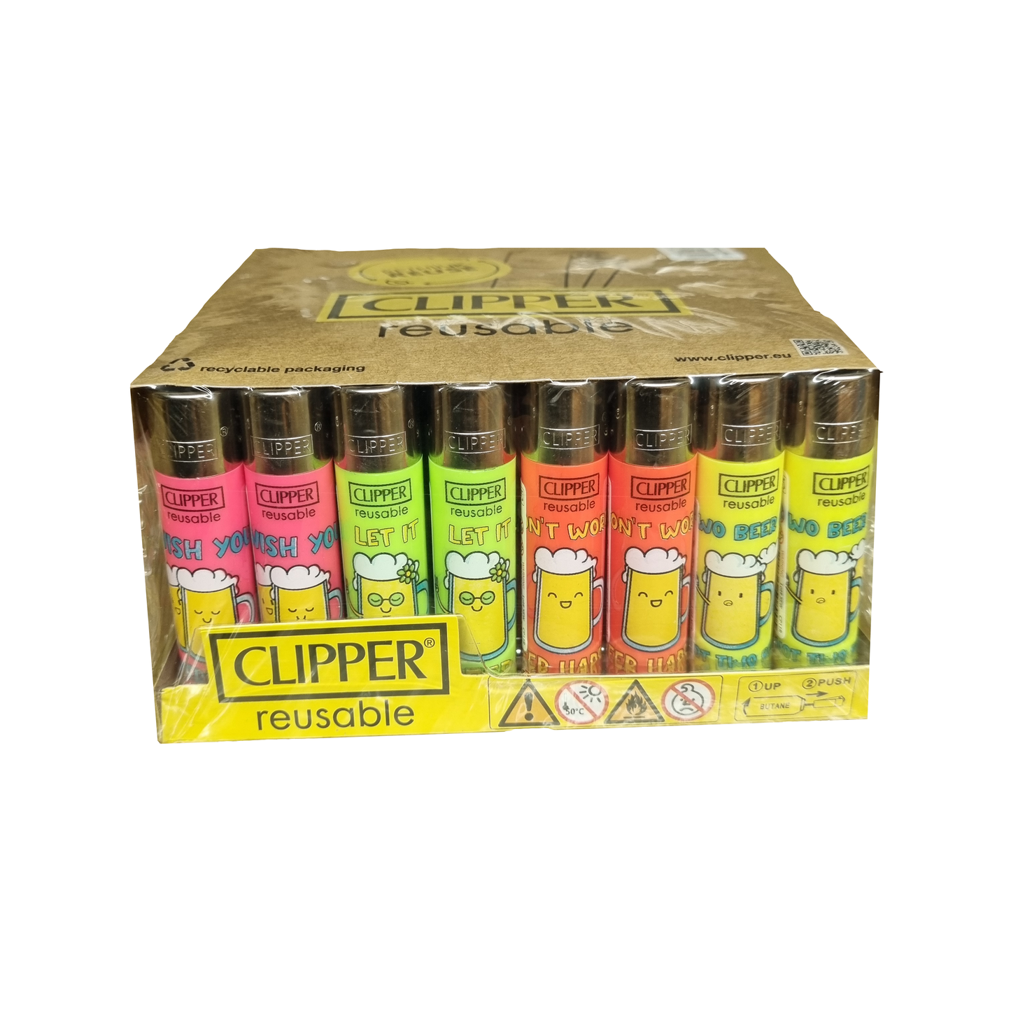 Clipper Lighter - Beer Quotes (Tray of 48)
