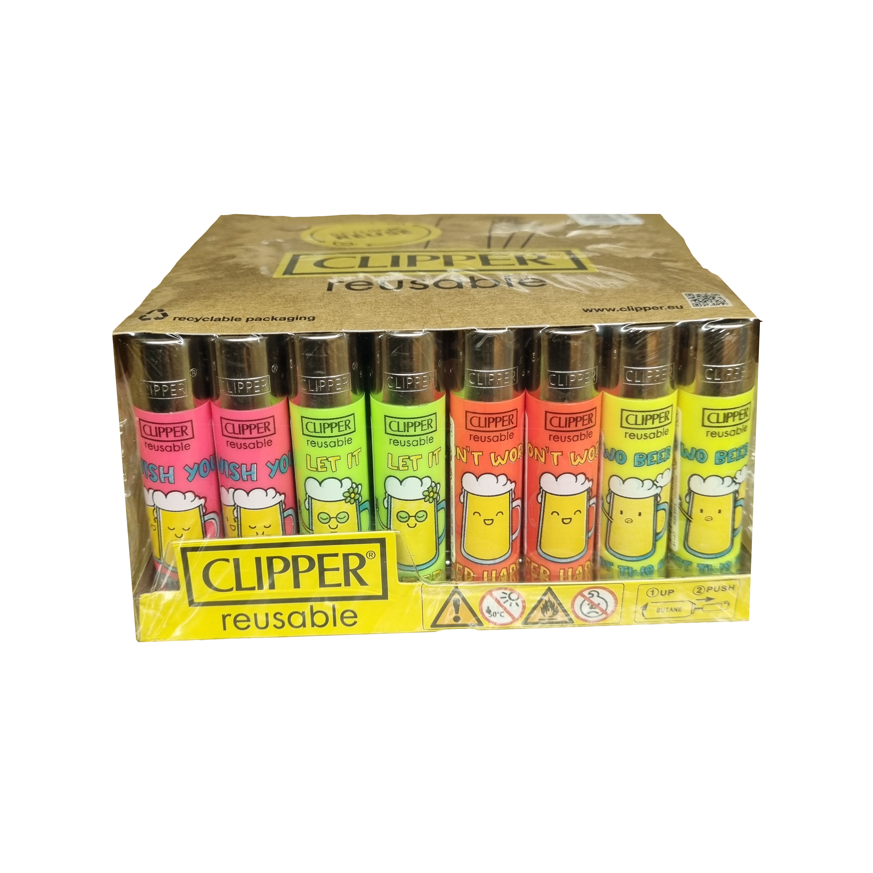 Clipper Lighter - Beer Quotes (Tray of 48)