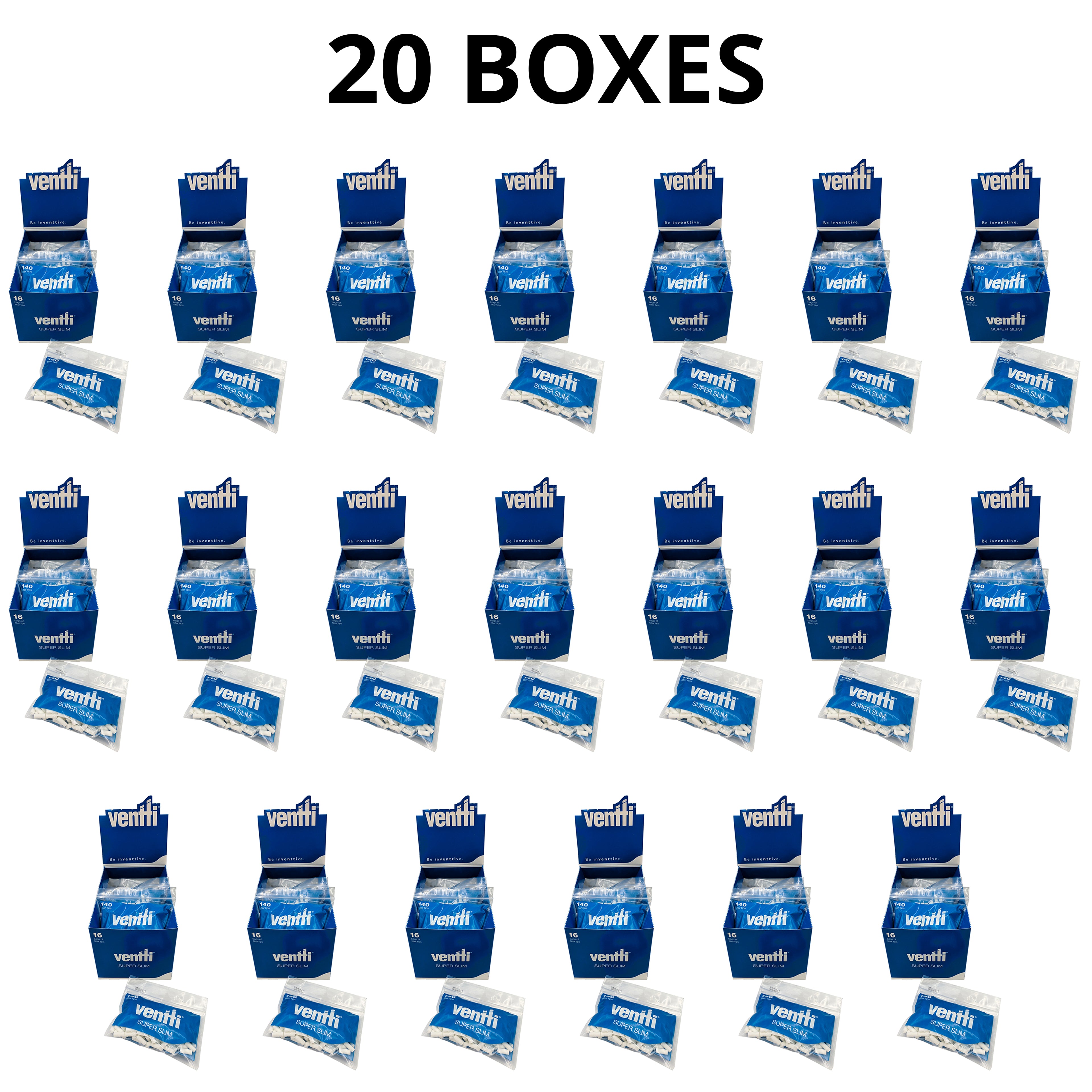 Ventti Filters Super Slim Blue (Box of 12) - 20 Boxes