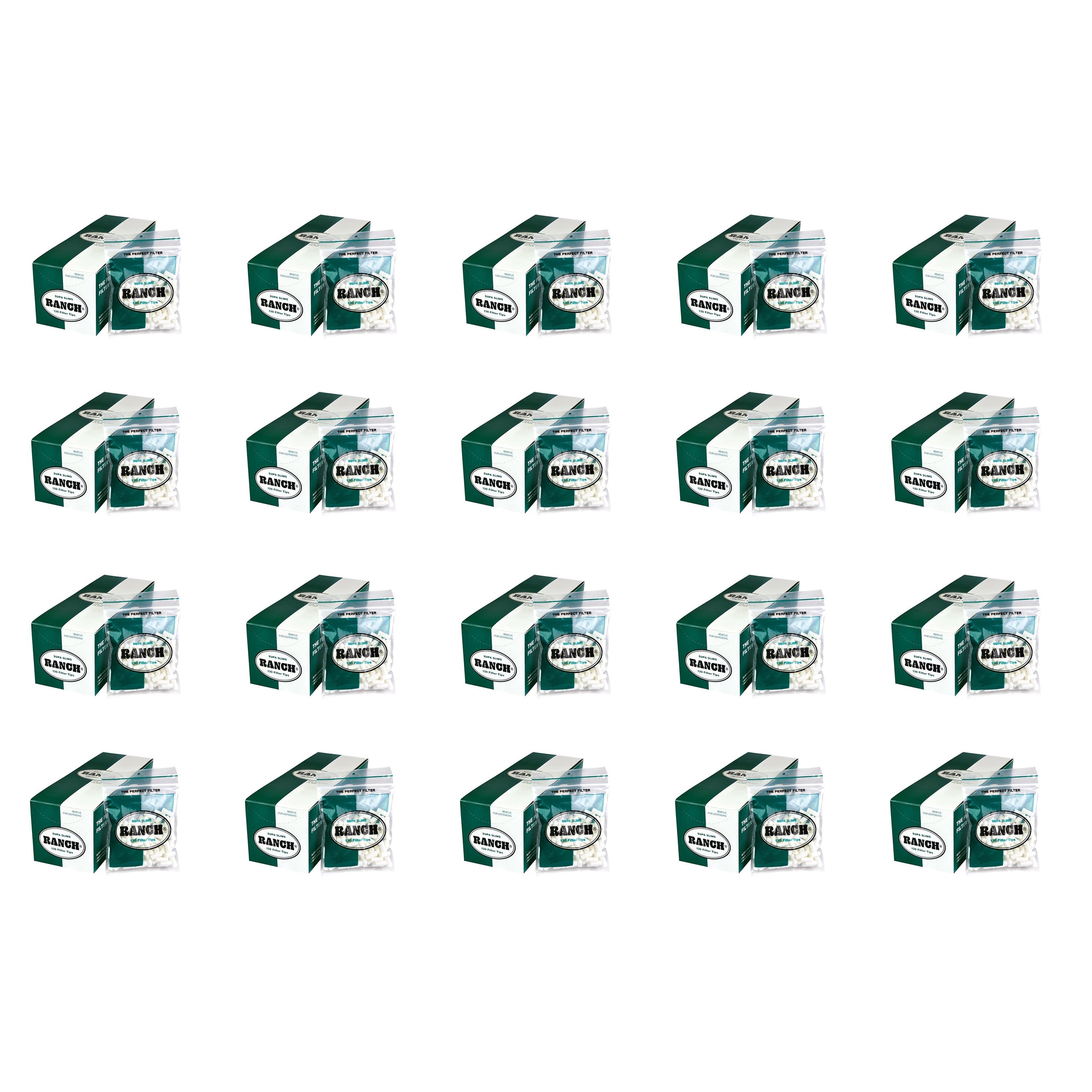 Ranch Filters Supa Slim Green (Box of 12) - 20 Boxes
