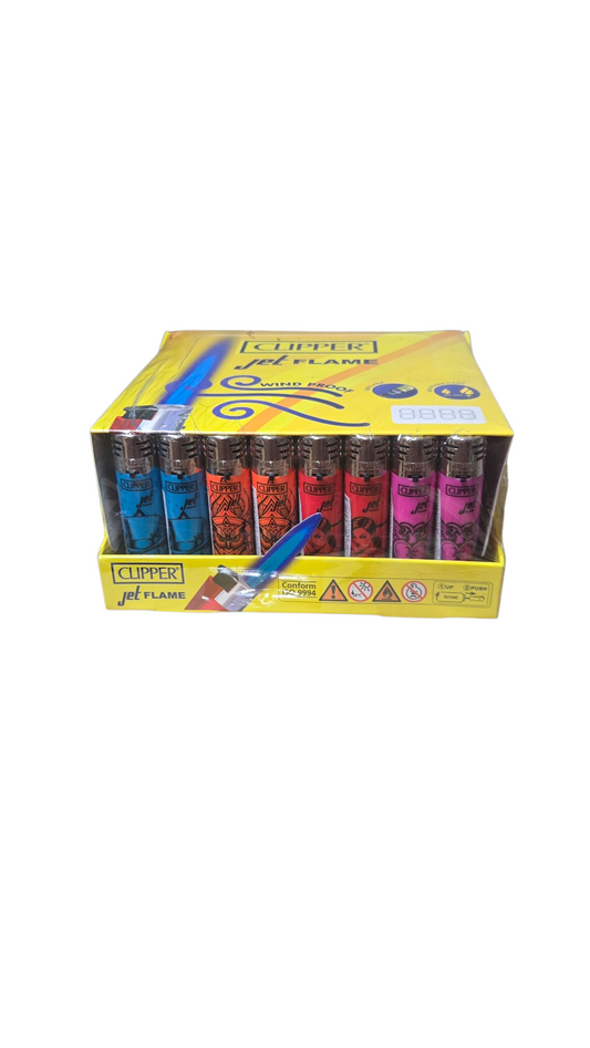 Clipper Jet Lighter - Passion Tattoo (Tray of 48)