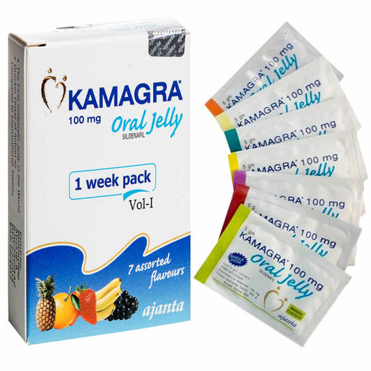 Kamagra Oral Jelly (Erectile Dysfunction) x 7 sachets