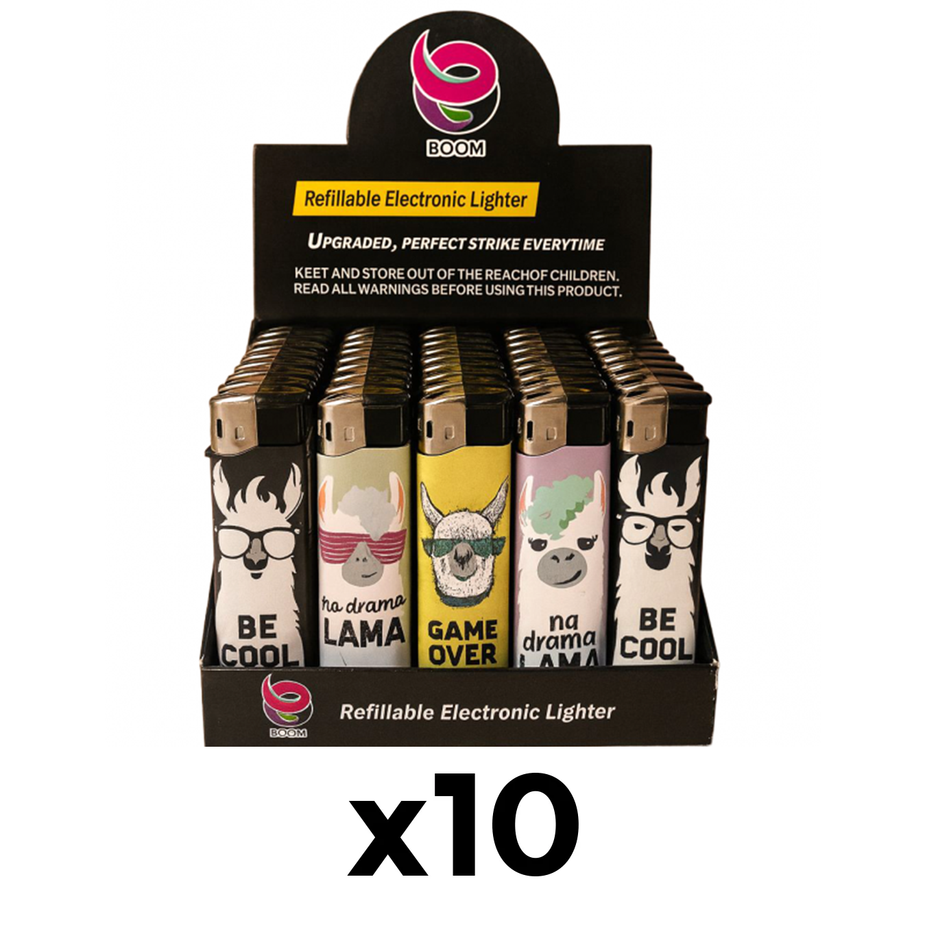 Boom Gas Lighters - Cool (50 Pack) - 10 Boxes