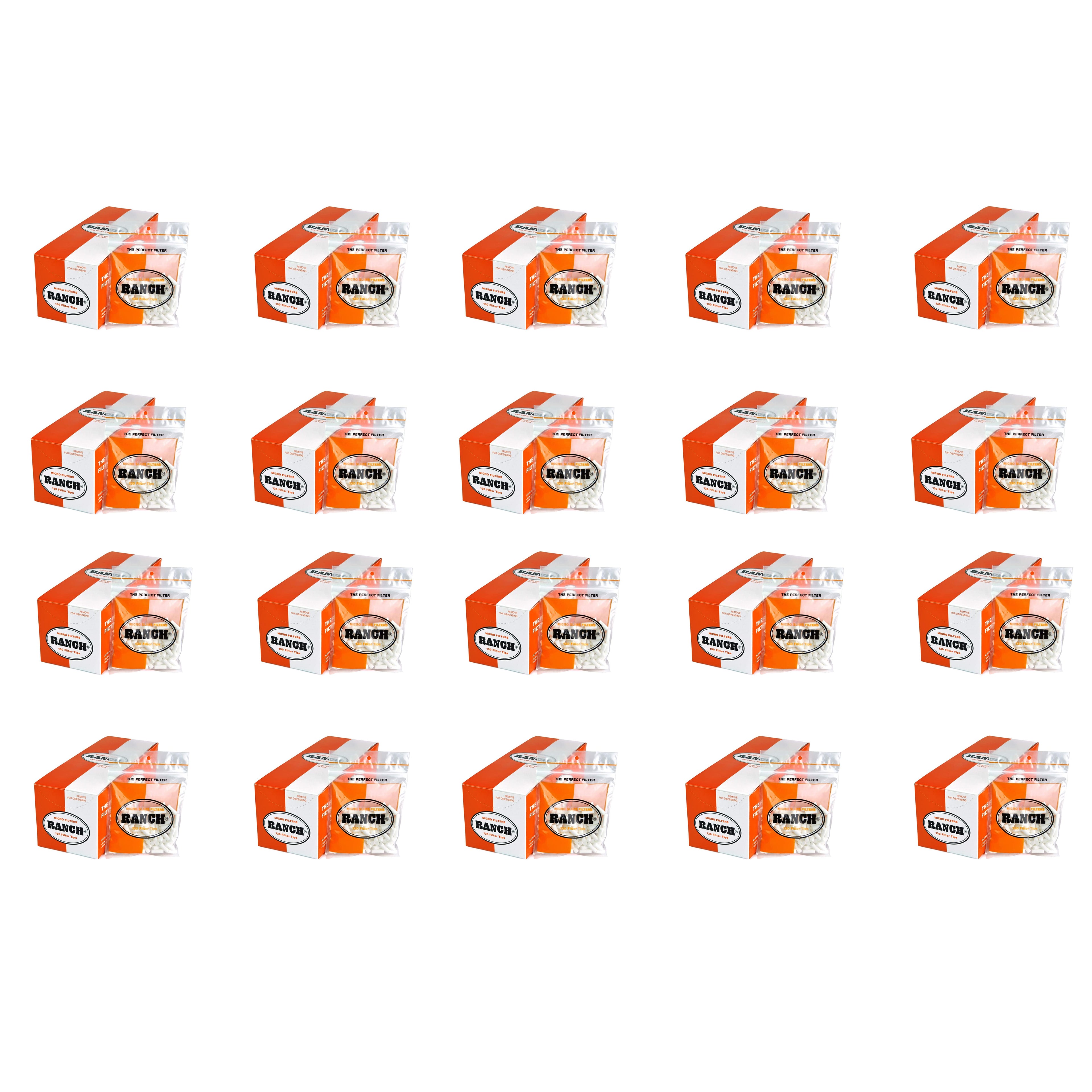 Ranch Filters Micro Slim Orange (Box of 12) - 20 Boxes