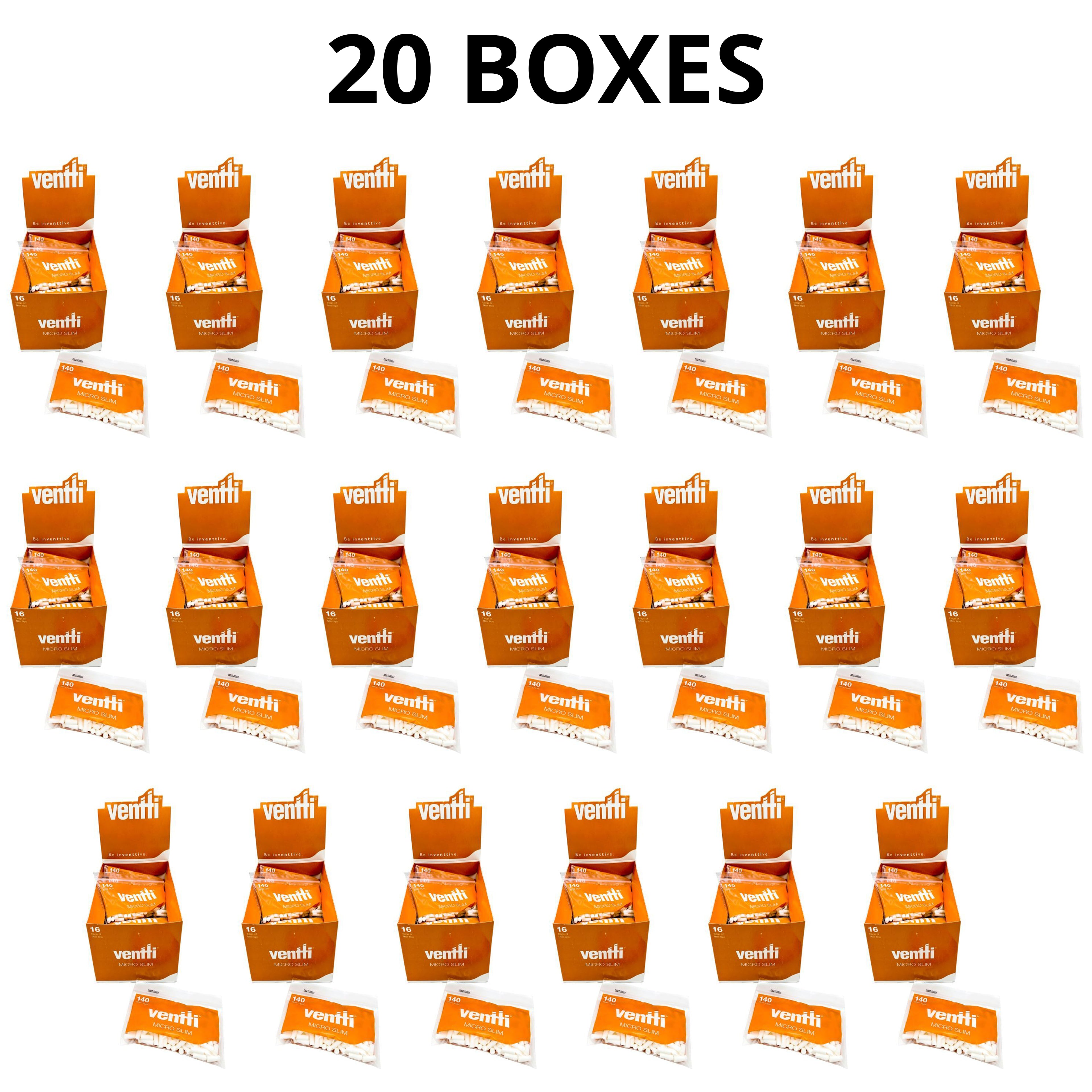 Ventti Filters Micro Slim Orange (Box of 12) - 20 Boxes