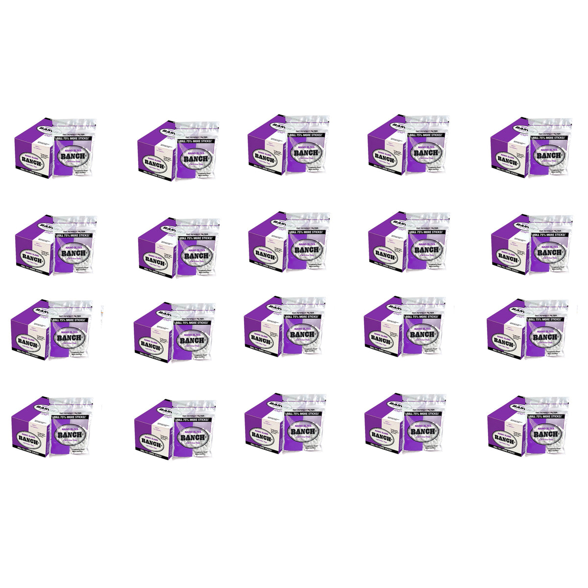 Ranch Filters Nano Slim Purple (Box of 12) - 20 Boxes - Cheap Smokes