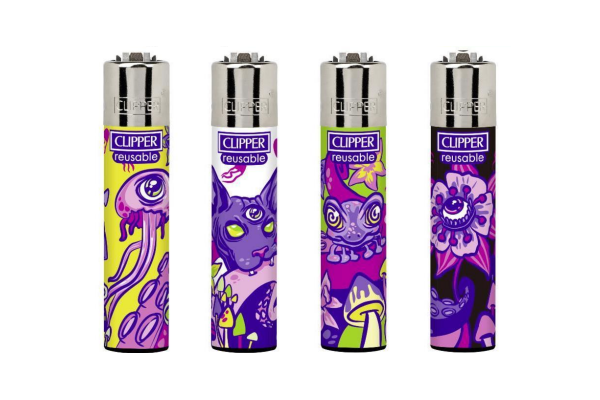 Clipper Lighter - Pyscho Animals (Tray of 48)