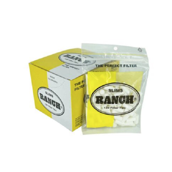 Ranch Filters Slim Yellow (Box of 12) - 20 Boxes