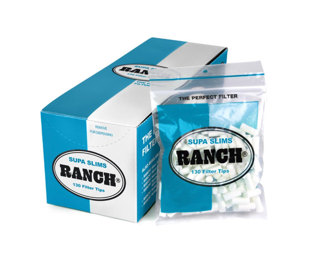Ranch Filters Supa Slim Blue (Box of 12) - 20 Boxes