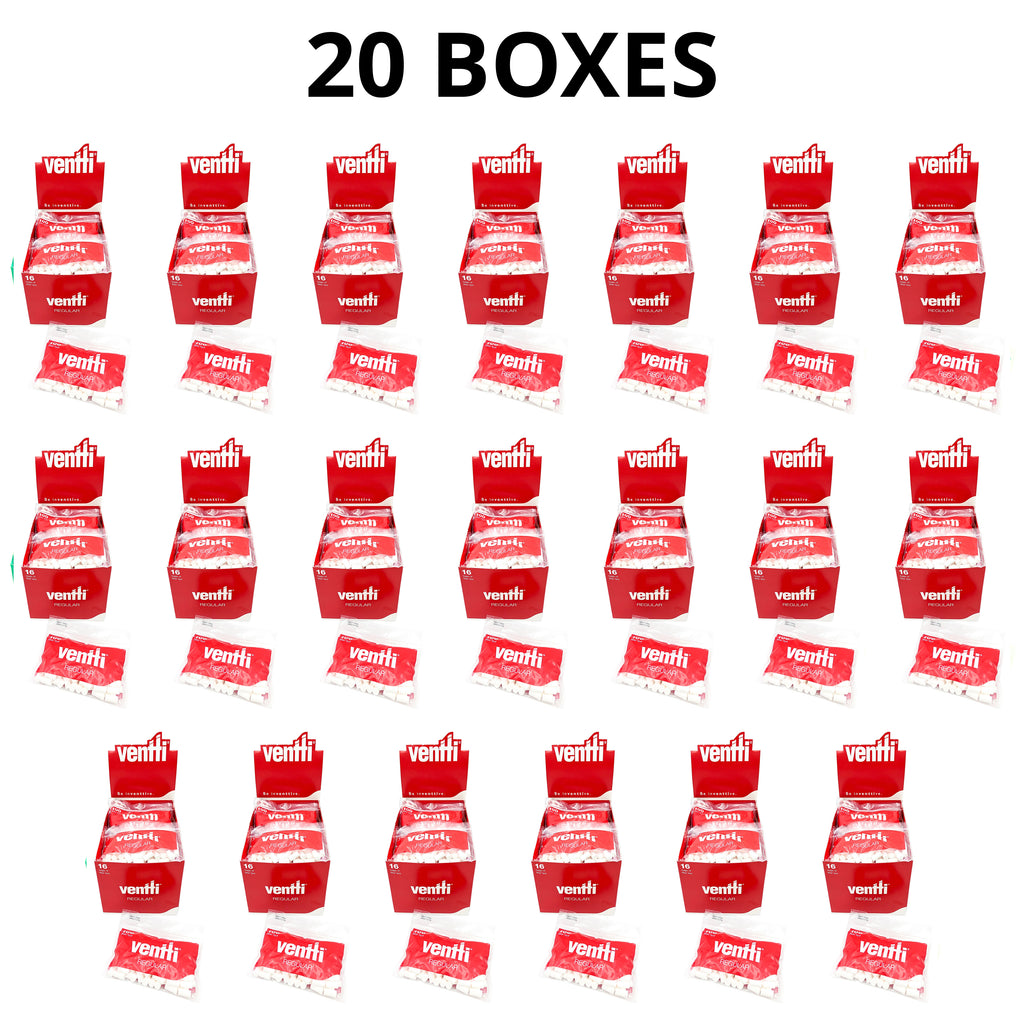 Ventti Filters Regular Red (Box of 12) - 20 Boxes