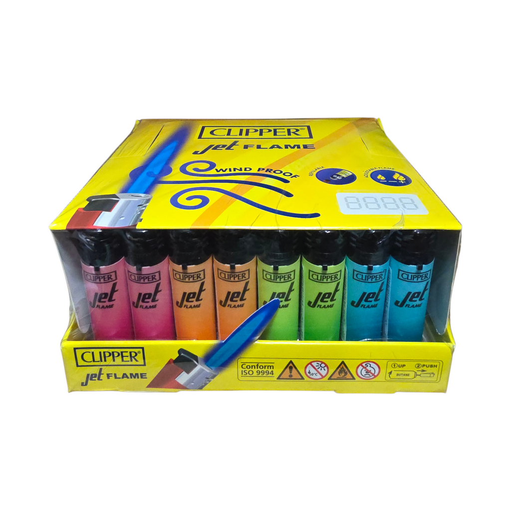 Clipper Jet Lighter - Metallic Gradient (Tray of 48)