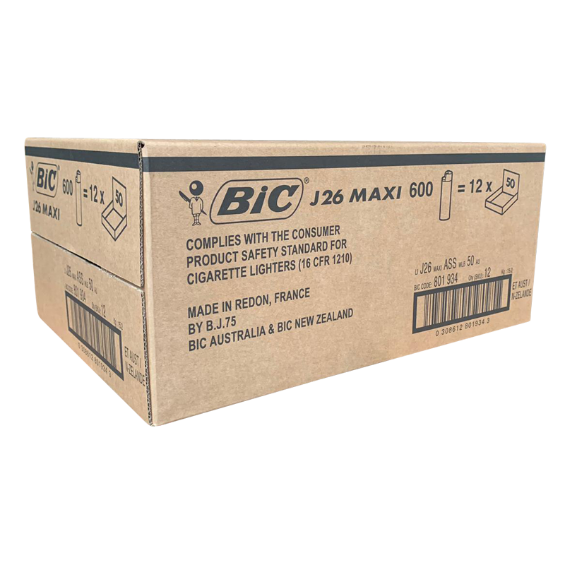 BIC Lighters Maxi (Tray of 50) - 12 Boxes
