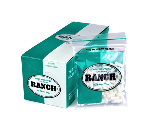 Ranch Filters Cool Menthol Supa Slim (Box of 12)